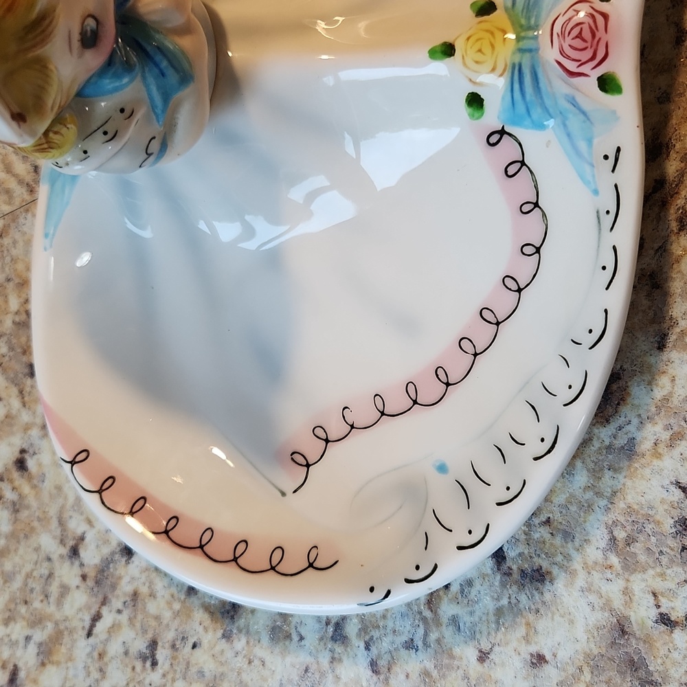 Extremely Rare Vintage Lefton Miss Dainty Candy Dish - Picture 3 of 9